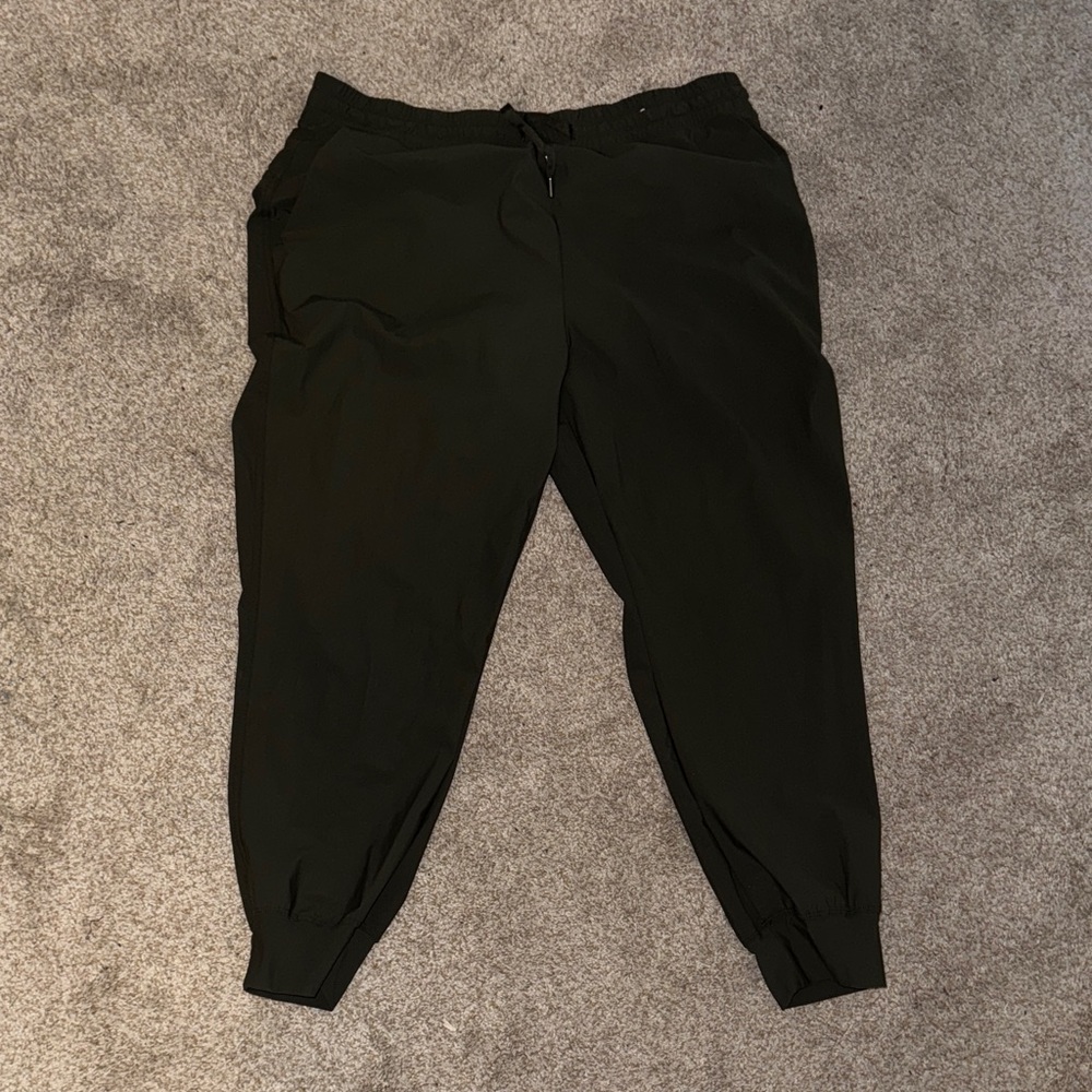 Old Navy NWOT❗️High Waisted Sleek Tech Dark Green Joggers - Picture 2 of 11